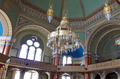 Largest Chandelier in Bulgaria inside Sofia Synagogue