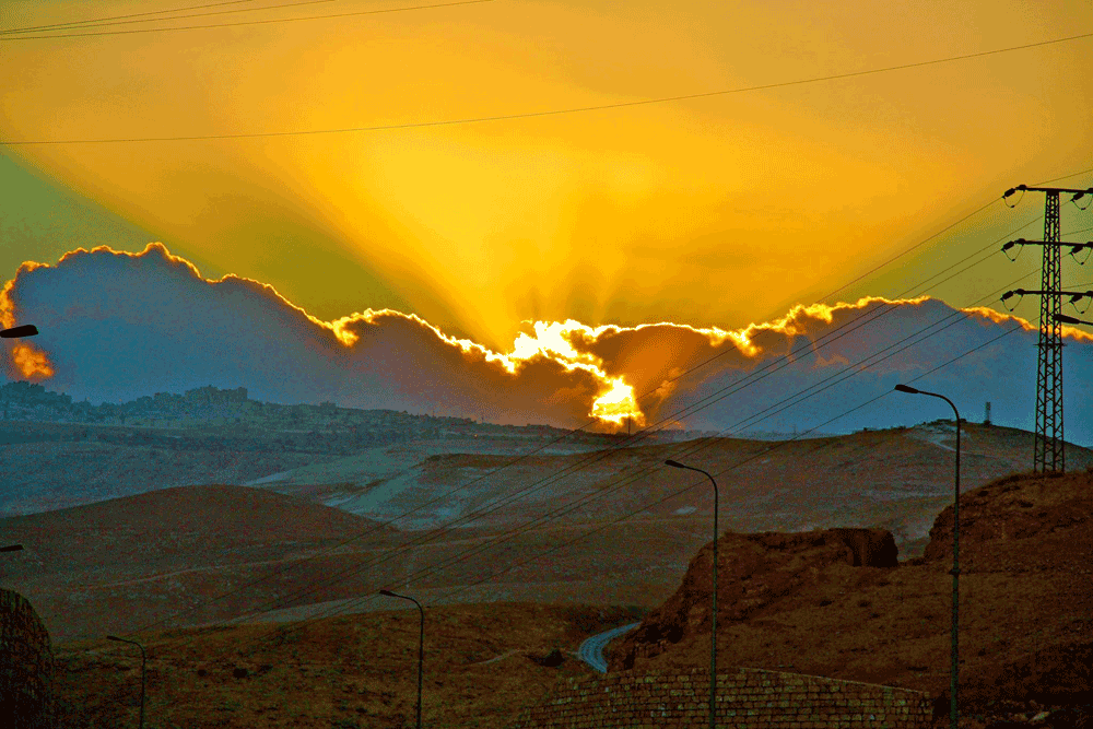 "Glory Clouds" Photo Taken on Another Occasion Near Jerusalem by CBN Senior Reporter George Thomas (used with permission)